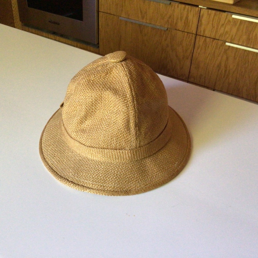 Vintage costume safari woven hat